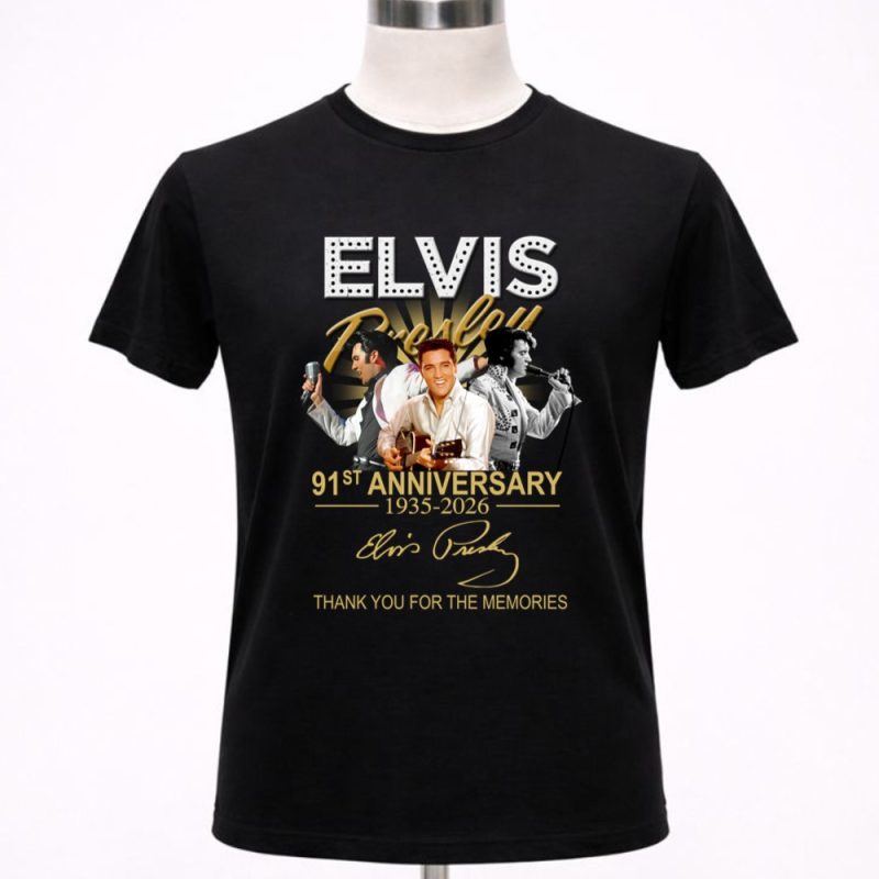 Elvis Presley 90st Anniversary 1935 2026 Signatute Thank You For The Memories 1 T Shirt.jpg