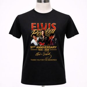 Elvis Presley 90st anniversary 1935 2026 signature 1 T Shirt.jpg