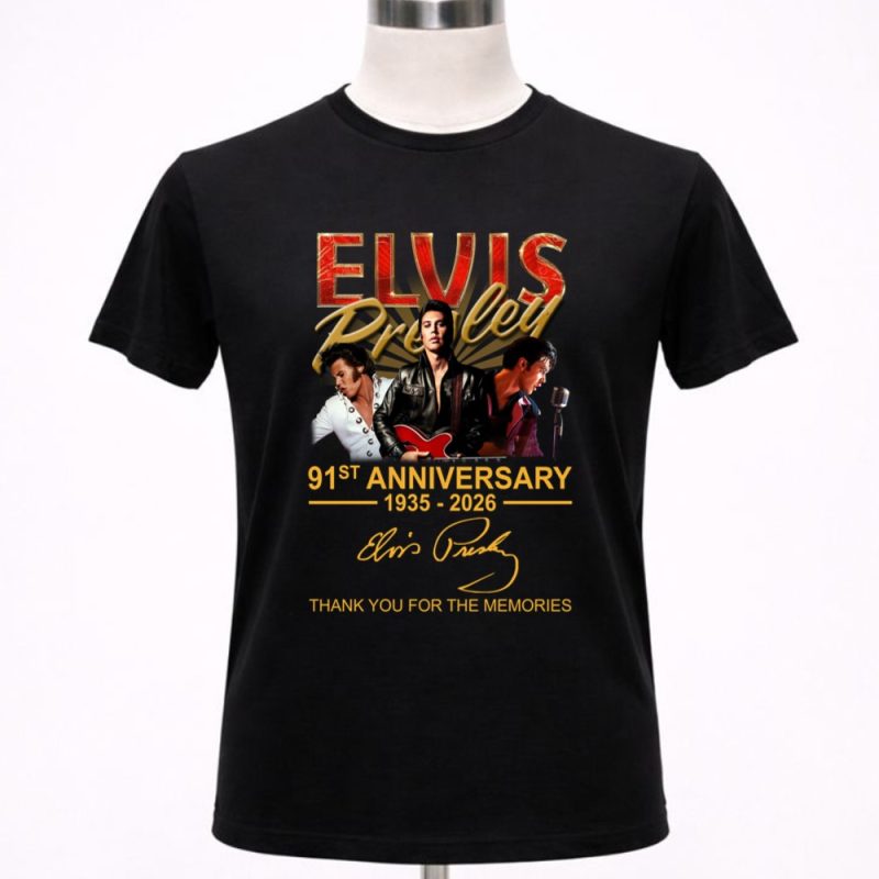 Elvis Presley 90st anniversary 1935 2026 signature 1 T Shirt.jpg