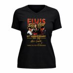 Elvis Presley 90st anniversary 1935 2026 signature 5 Womens V Neck.jpg