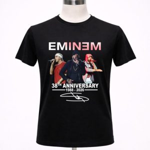 Eminem 38th Anniversary 1988 2026 Signature Thank You For The Memories Rapper 1 T Shirt.jpg