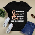 Endometrial Cancer Peach Ribbon My Fight My Life 2 T Shirt