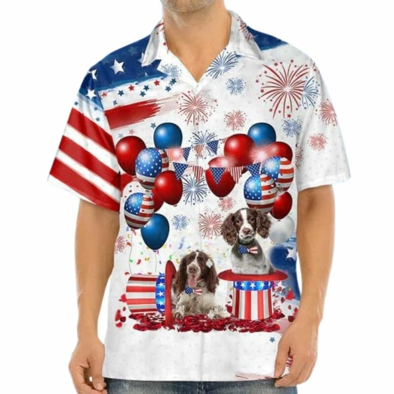 English springer spaniel independence day hawaiian shirt 1