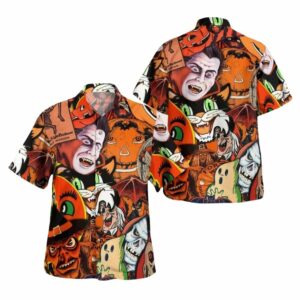 Extremely Hideous Horror Halloween Hawaiian Shirt