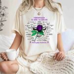 Fibromyalgia Is Hard To Explain Purple Rose Fibromyalgia Awareness Anxiety Brain Fog 1 T Shirt