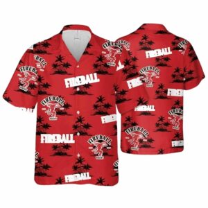 Fireball Coconut Island Pattern Hawaiian Shirt