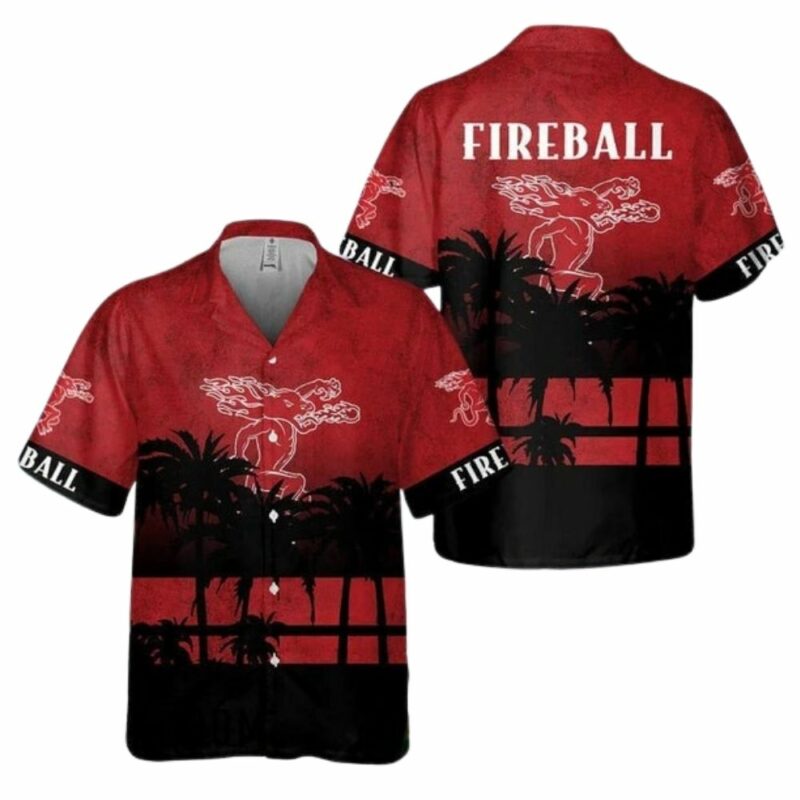 Fireball coconut tropial hawaiian shirt 1