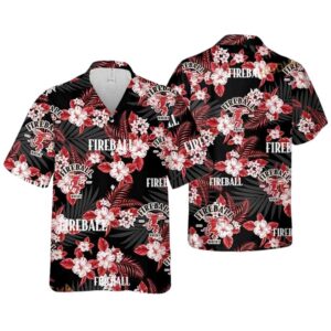 Fireball Flowers Pattern Hawaiian Shirt