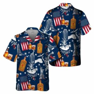 Fireball Liberties Independence Pattern Hawaiian Shirt