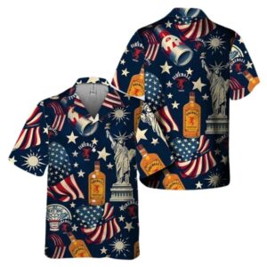 Fireball Liberties Vintage Flag Hawaiian Shirt
