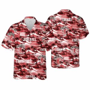 Fireball Sea Island Pattern Hawaiian Shirt