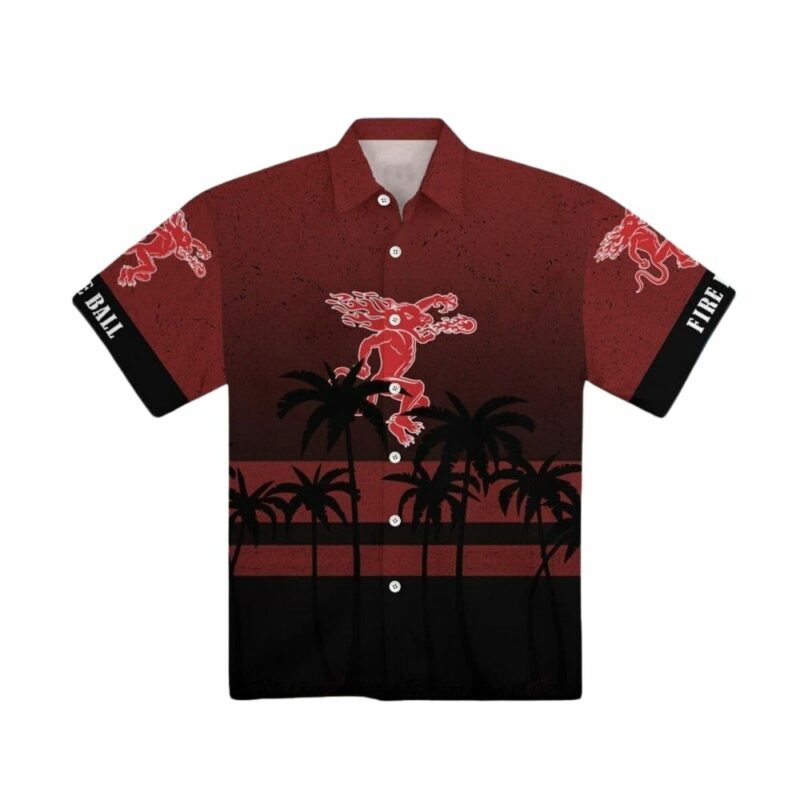 Fireball whiskey coconut hawaiian shirt 1