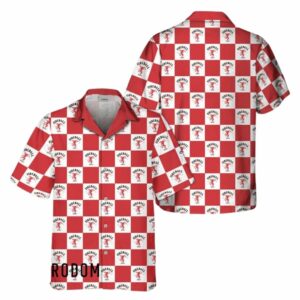 Fireball Whisky Checkerboard Hawaiian Shirt