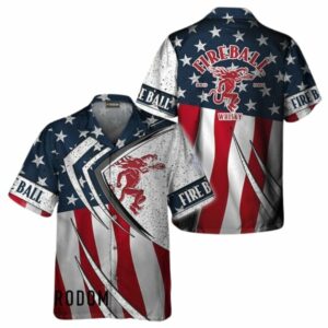 Fireball Whisky Fourth Of July Esports Hawaiian Shirt