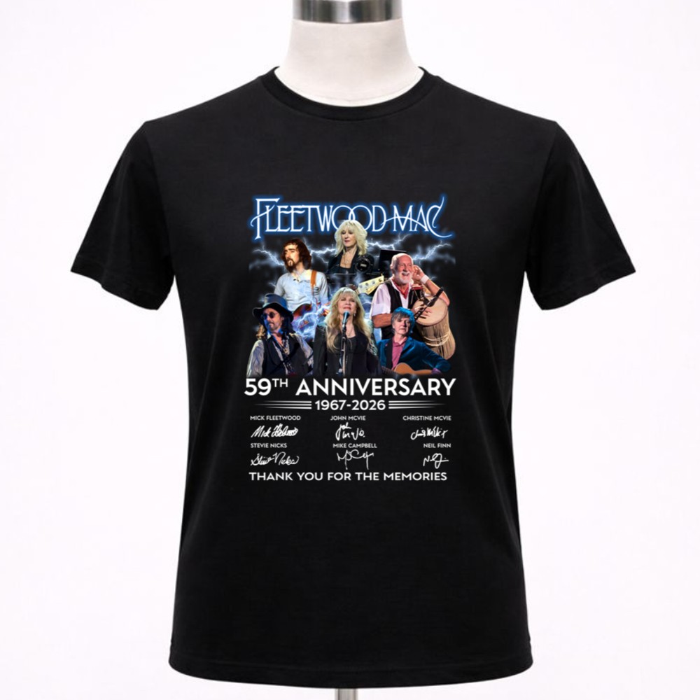 Fleetwood Mac 59th Years Anniversary 1967 2026 Signatures Thank You For The Memories 1 T Shirt.jpg