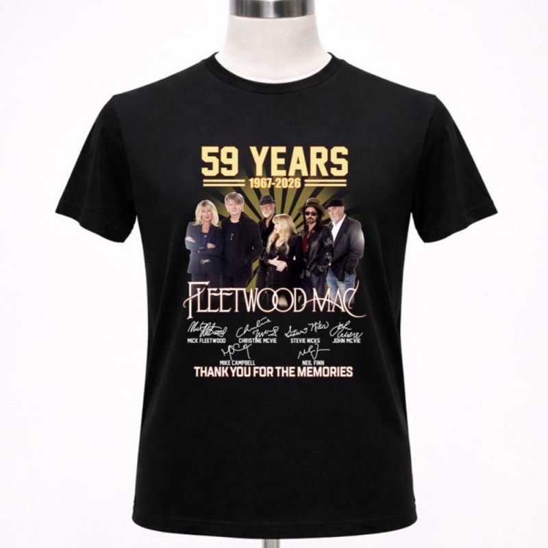 Fleetwood Mac Band 59 years 1967 2026 thank you for the memories signatures 1 T Shirt.jpg