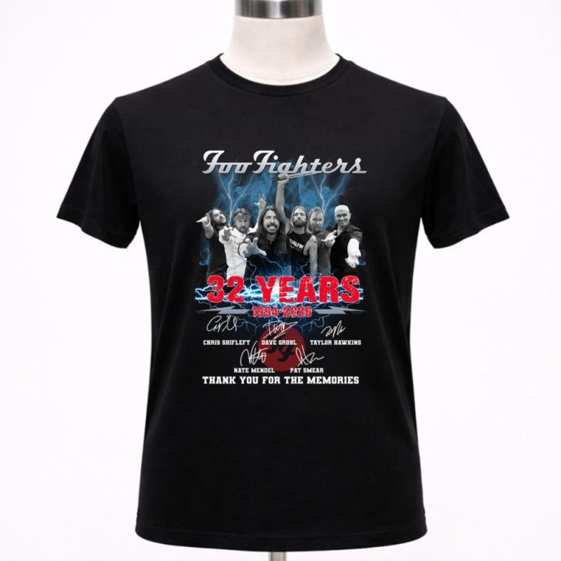Foo Fighters 32 Years 1994 2026 Signatures 1 T Shirt 4