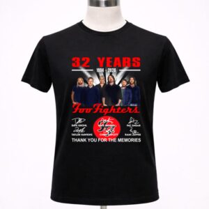 Foo Fighters 32 Years 1994-2026 Signatures Thank You For The Memories Shirt