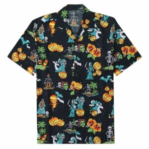 Foolish Mortals Ghost Pumpkin Hawaiian Shirt