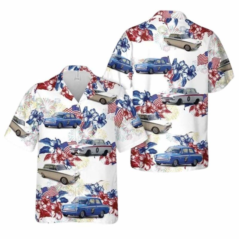 Ford lotus cortina mk1 hawaiian shirt 1964 4th of july hawaiian shirt 1