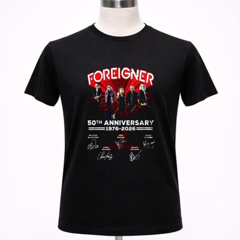 Foreigner 50th Anniversary 1976 2026 Signature 1 T Shirt.jpg