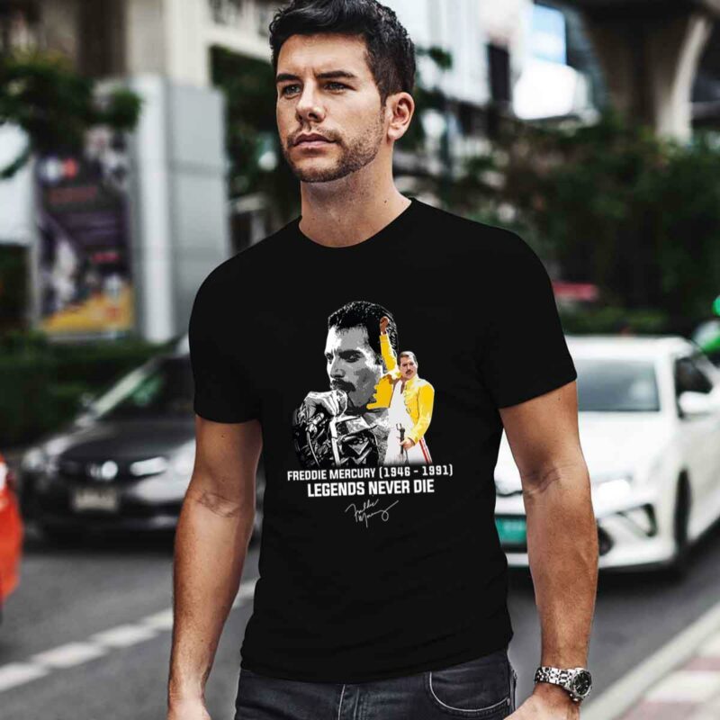 Freddie Mercury 1946 1991 Legends Never Die 4 T Shirt