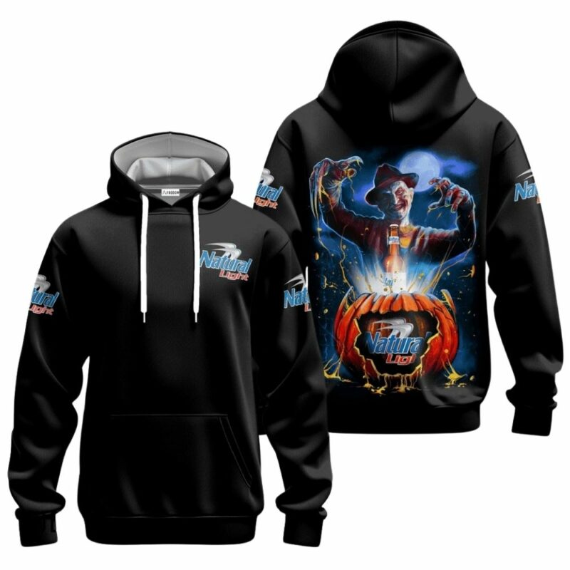 Freddy krueger natural light halloween 3d hoodie 1