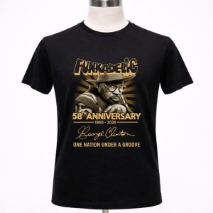 Funkadelic 58th Anniversary George Clinton 1968 2026 One Nation Under A Groove 1 T Shirt.jpg