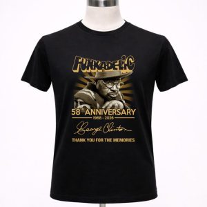 Funkadelic 58th Anniversary George Clinton 1968 2026 Signature 1 T Shirt.jpg