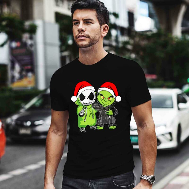 Funny Baby Jack Skellington And Grinch Christmas 0 T Shirt