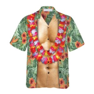 Funny Aloha Tropical Flowers Costume Hawaiian Shirt