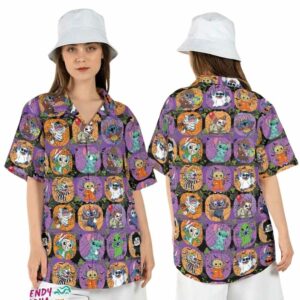 Funny Stitch Halloween Trick Or Treat Horror Character Hawaiian Shirt