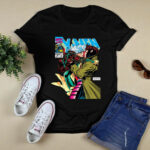 Gambit and Rogue Xmen As Vintage Comic Cover Black 3 T Shirt