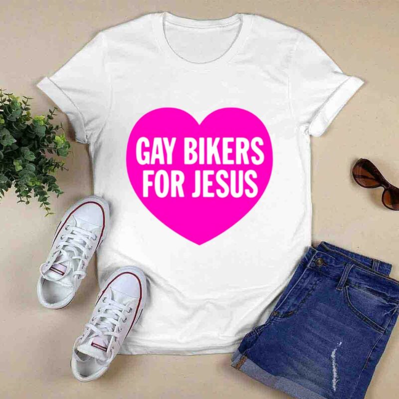 Gay Bikers For Jesus Heart 0 T Shirt