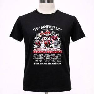 Georgia Bulldogs 134th Anniversary 1892 2026 Signature Thank You For The Memories 1 T Shirt.jpg