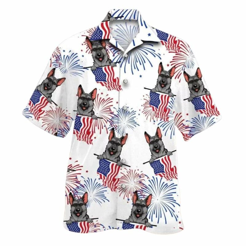 German shepherd independence day hawaiian shirt 1
