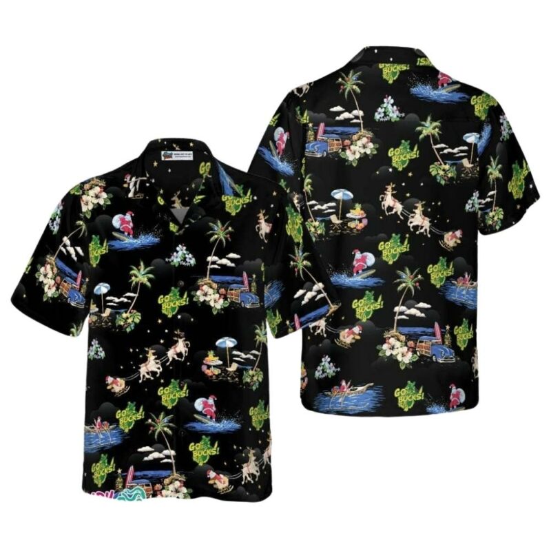 Go bucks logo christmas hawaiian shirt 1