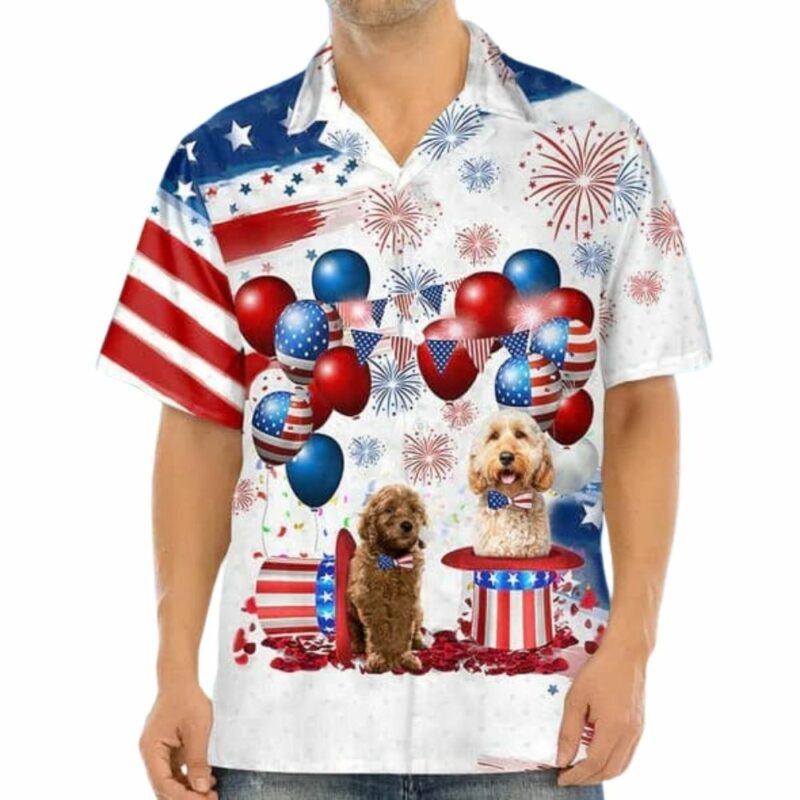 Goldendoodle independence day hawaiian shirt 1