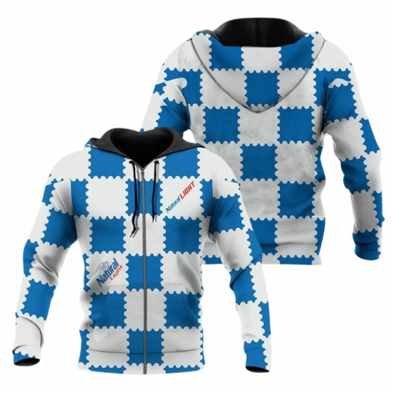 Gorgeous gingham natural light 3d hoodie 1