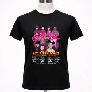 Gorillaz 28th Anniversary 1998 2026 Thank You For The Memories 1 T Shirt.jpg