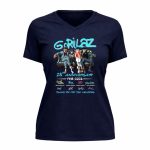 Gorillaz 28th Anniversary 1998 2026 Thank You For The Memories Signature 9 Womens V Neck.jpg