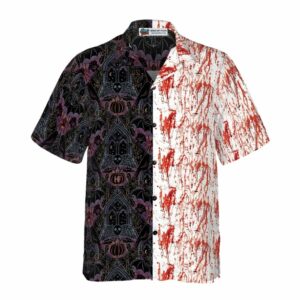 Gothic Halloween Blood Satanic Bat And Spider Goth Hawaiian Shirt