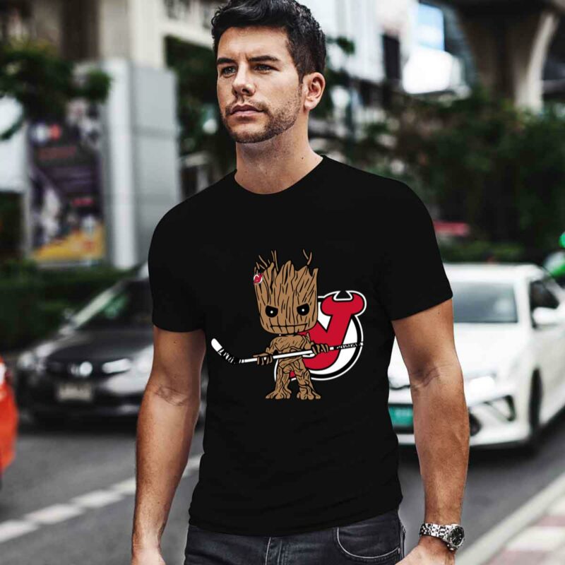 Groot I Am Ice Hockey Player Team New Jersey Devils 0 T Shirt