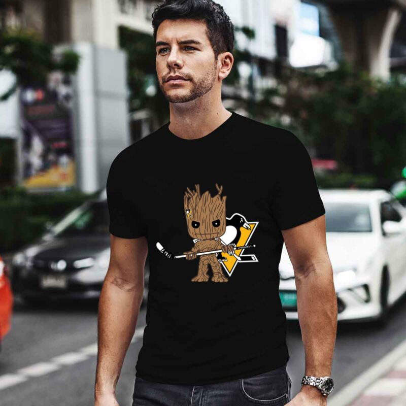 Groot I Am Ice Hockey Player Team Pittsburgh Penguins 0 T Shirt