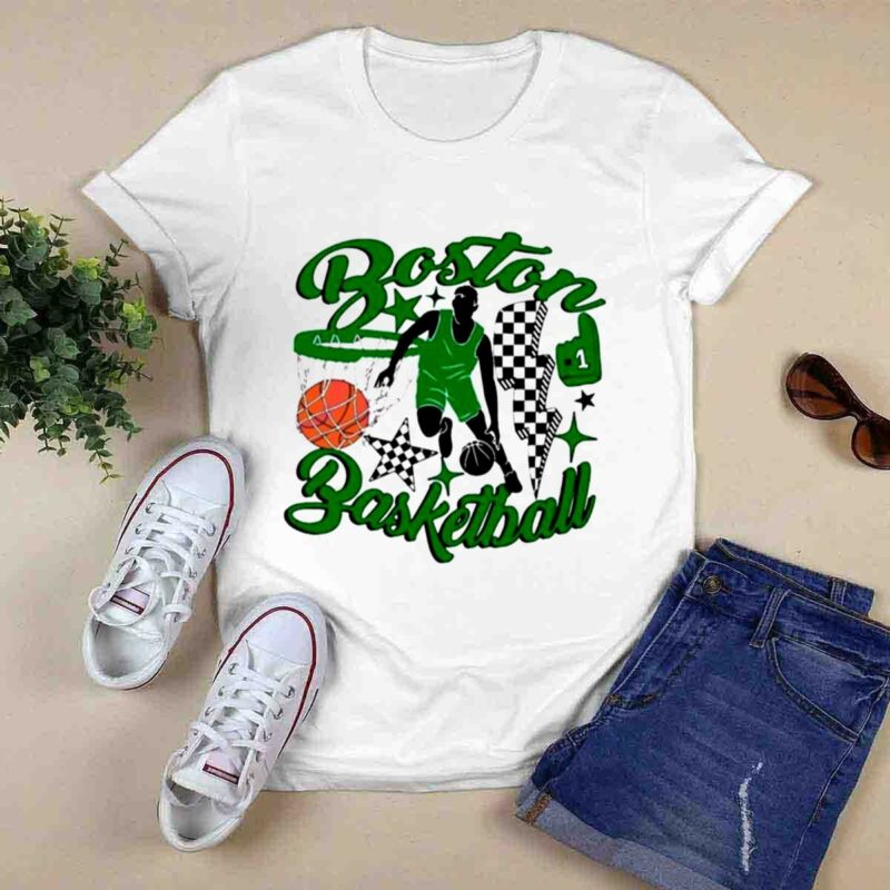 Groovy Boston Basketball 0 T Shirt