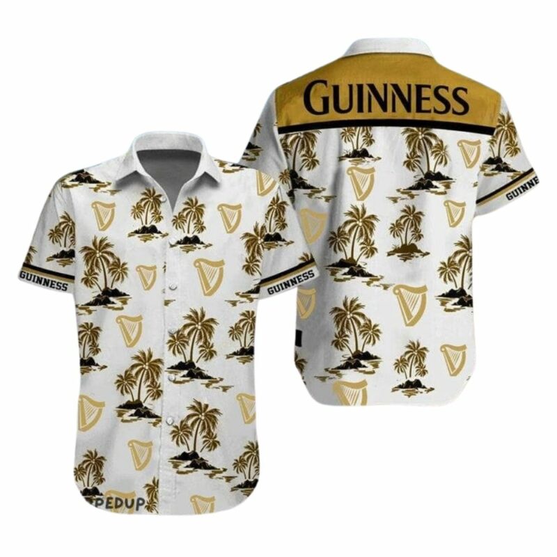 Guinness Beer Island Coconuts Patterns Hawaiian Shirt