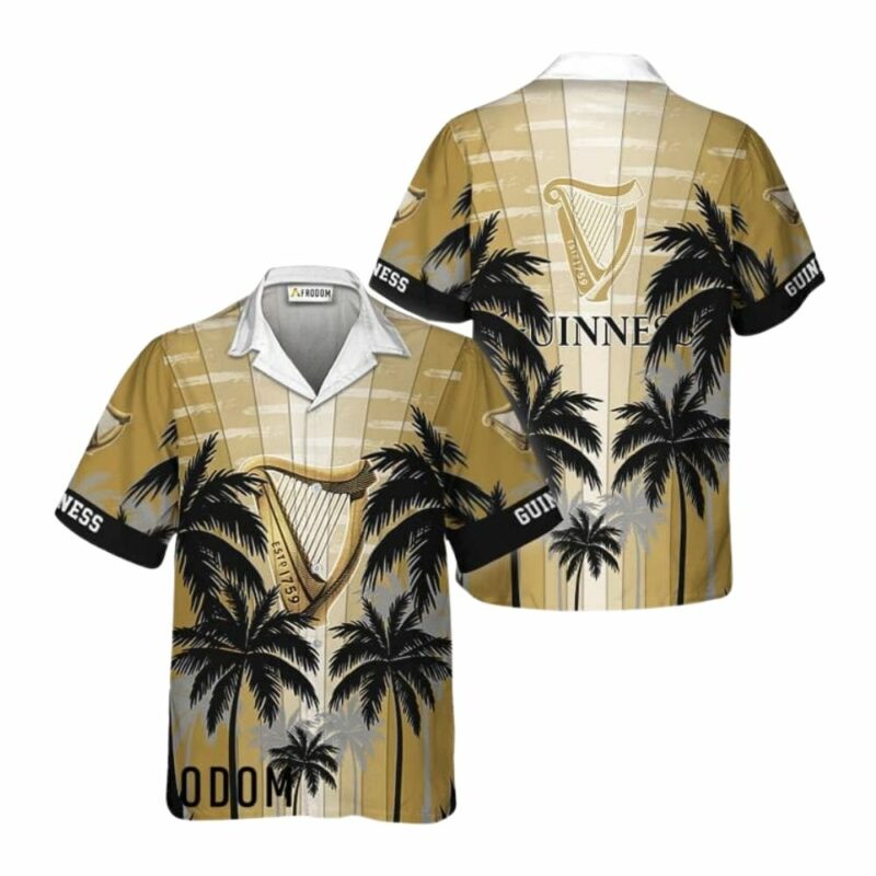 Guinness Tropical Coconut Palms Hawaiian Shirt