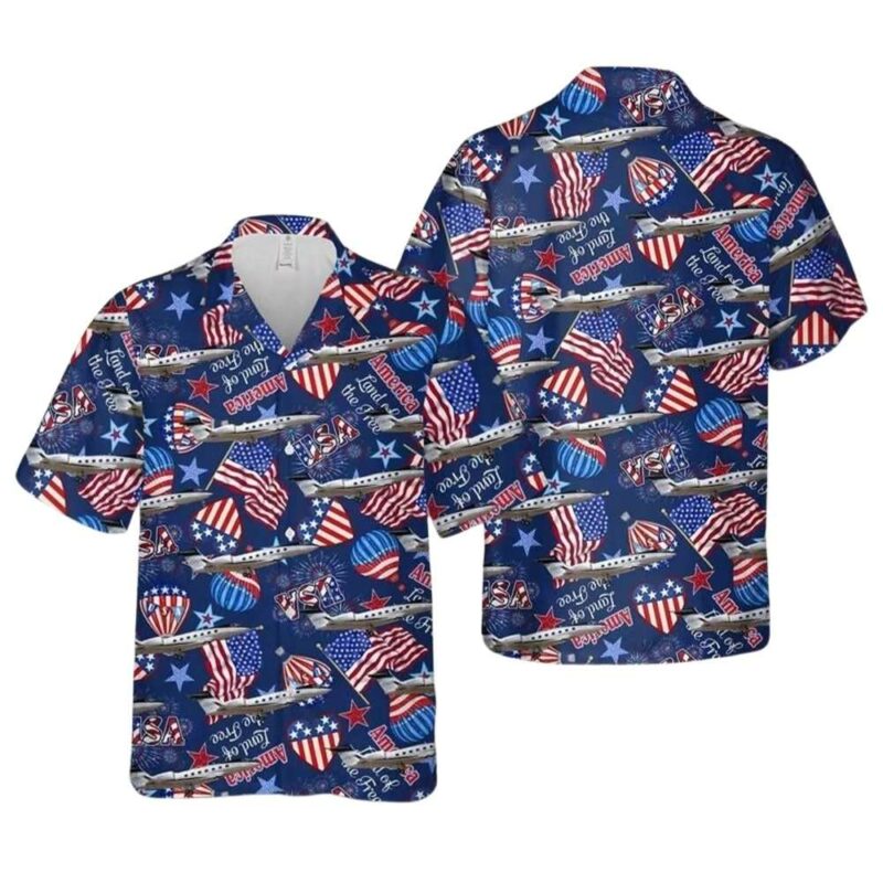 Gulfstream g500 4th of july hawaiian shirt 1