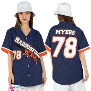 Haddonfield Myers Baseball Halloween Michael Hawaiian Shirt