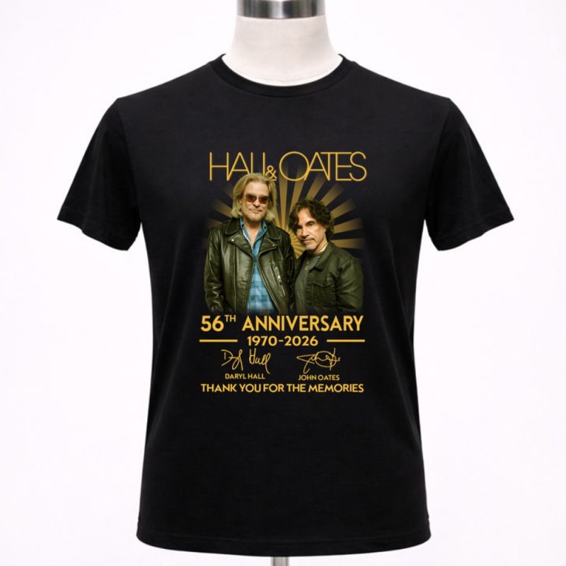 Hall and Oates 56th Anniversary 1970 2026 Thank You For The Memories Signature 1 T Shirt.jpg